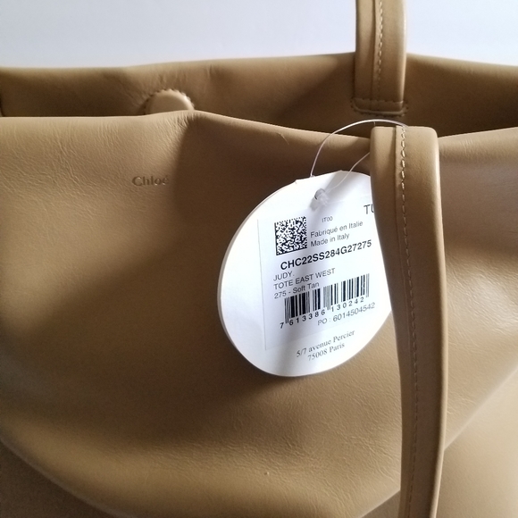 Chloé Judy E/W Leather Tote Soft Tan - Picture 7 of 10
